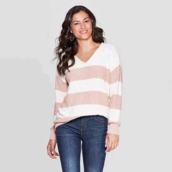 Knox Rose Sweaters - ✔️Gorgeous Mauve & Cream sweater, NWOT
